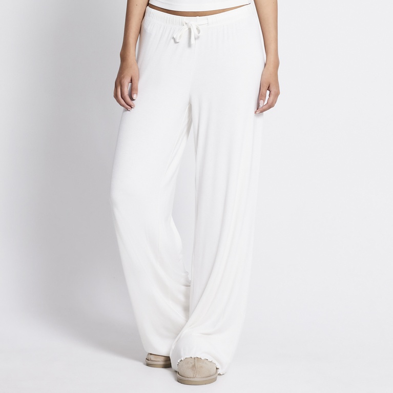 Loose soft pants "Carla" Off white